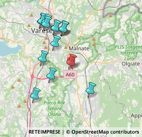 Mappa Via A. Fogazzaro, 21040 Varese VA, Italia (3.90667)