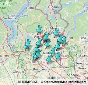 Mappa Via A. Fogazzaro, 21040 Varese VA, Italia (10.032)