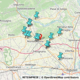 Mappa Via Crociera, 31044 Montebelluna TV, Italia (6.16385)