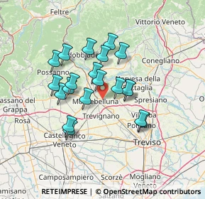 Mappa Via Crociera, 31044 Montebelluna TV, Italia (11.229)