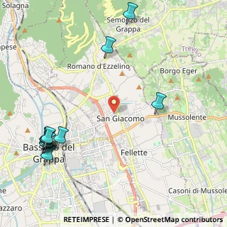 Mappa Via Tenente Edoardo Velo, 36060 Romano D'ezzelino VI, Italia (2.81)