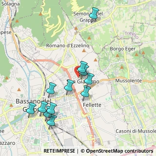 Mappa Via Tenente Edoardo Velo, 36060 Romano D'ezzelino VI, Italia (1.99083)