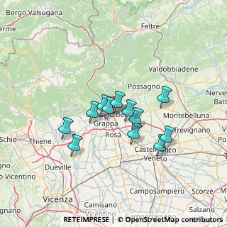 Mappa Via Tenente Edoardo Velo, 36060 Romano D'ezzelino VI, Italia (10.3975)
