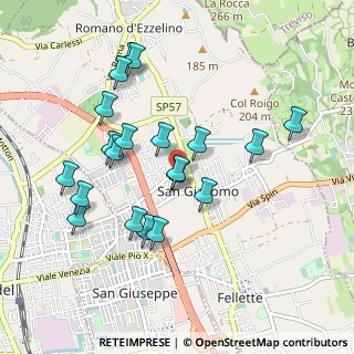 Mappa Via Tenente Edoardo Velo, 36060 Romano D'ezzelino VI, Italia (0.9145)