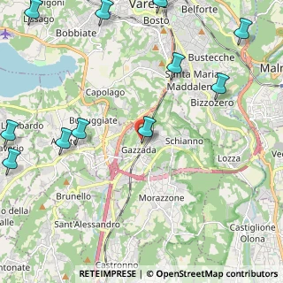 Mappa Vicolo dei Chiosi, 21045 Gazzada Schianno VA, Italia (3.08545)