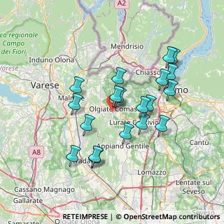 Mappa Via per Lomazzo, 22077 Olgiate Comasco CO, Italia (6.68579)
