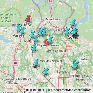 Mappa Via per Lomazzo, 22077 Olgiate Comasco CO, Italia (8.7545)