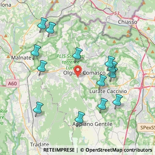 Mappa Via per Lomazzo, 22077 Olgiate Comasco CO, Italia (4.46231)