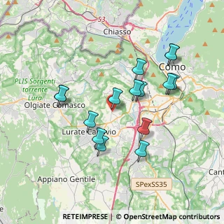 Mappa Piazza Italia, 22079 Villa Guardia CO, Italia (3.43867)