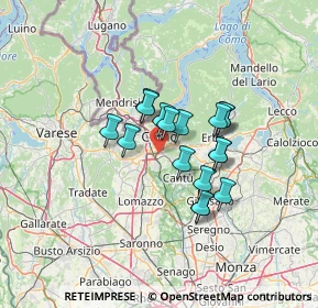 Mappa Via Roncoroni, 22100 Como CO, Italia (9.60176)