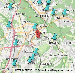 Mappa Via Roncoroni, 22100 Como CO, Italia (2.606)