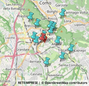 Mappa Via Roncoroni, 22100 Como CO, Italia (1.31938)