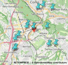 Mappa Via Roncoroni, 22100 Como CO, Italia (2.03714)