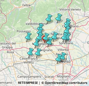 Mappa Via Pontin, 31044 Montebelluna TV, Italia (11.38105)