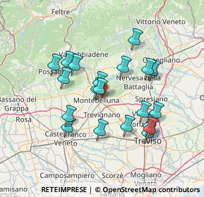 Mappa Via Pontin, 31044 Montebelluna TV, Italia (12.93)