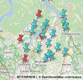 Mappa Viale Lombardia, 23847 Molteno LC, Italia (6.841)