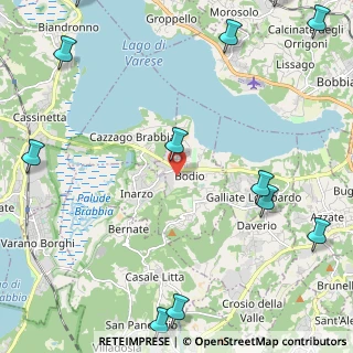 Mappa Via Giuseppe Verdi, 21020 Bodio Lomnago VA, Italia (3.4025)