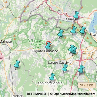 Mappa Via A.Vespucci, 22077 Olgiate Comasco CO, Italia (5.10833)
