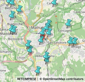 Mappa Via Cuneo, 21046 Malnate VA, Italia (2.311)