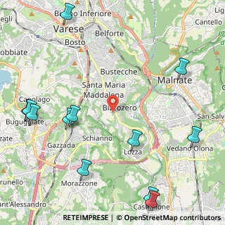 Mappa Bizzozero, 21100 Varese VA, Italia (2.98417)
