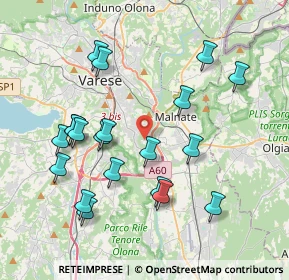 Mappa Molini di Gurone, 21046 Malnate VA, Italia (3.9905)