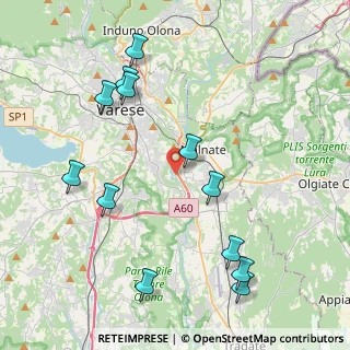 Mappa Via dei Mulini, 21046 Malnate VA, Italia (4.69833)