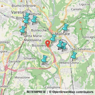 Mappa Via dei Mulini, 21046 Malnate VA, Italia (1.89091)