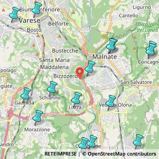 Mappa Via dei Mulini, 21046 Malnate VA, Italia (3.08333)
