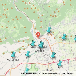 Mappa Via San Bortolo, 36060 Bassano del Grappa VI, Italia (5.79917)