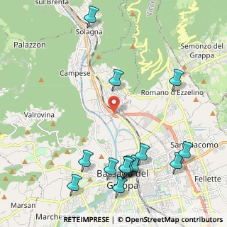Mappa Via San Bortolo, 36060 Bassano del Grappa VI, Italia (2.624)