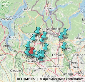 Mappa Via Monsignor Carlo Sonzini, 21046 Malnate VA, Italia (11.9395)