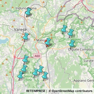 Mappa Via Monsignor Carlo Sonzini, 21046 Malnate VA, Italia (5.16385)