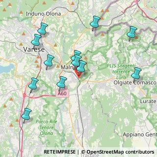 Mappa Via Monsignor Carlo Sonzini, 21046 Malnate VA, Italia (4.33167)