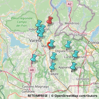 Mappa Via Monsignor Carlo Sonzini, 21046 Malnate VA, Italia (6.91077)