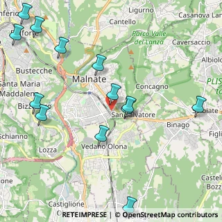 Mappa Via Monsignor Carlo Sonzini, 21046 Malnate VA, Italia (2.6)