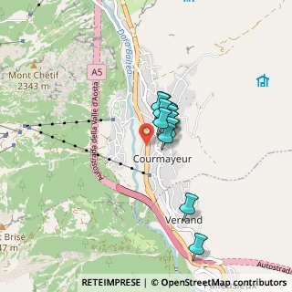 Mappa Strada della Margherita, 11013 Courmayeur AO, Italia (0.49615)
