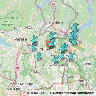 Mappa Via del Costone, 22077 Olgiate Comasco CO, Italia (6.36375)