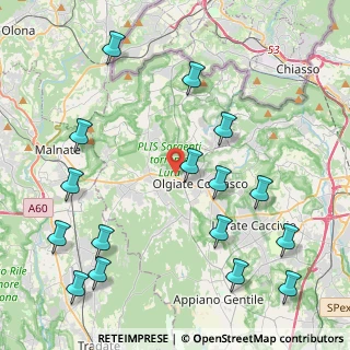 Mappa Via del Costone, 22077 Olgiate Comasco CO, Italia (5.215)