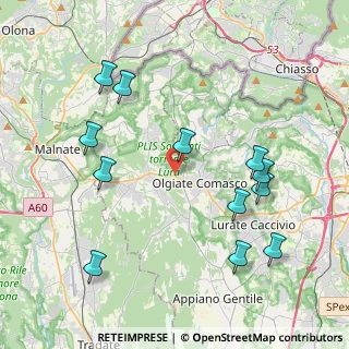Mappa Via del Costone, 22077 Olgiate Comasco CO, Italia (4.45583)
