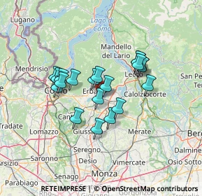Mappa Via A. Manzoni, 22046 Merone CO, Italia (10.635)