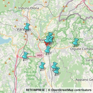Mappa Via Reggio Emilia, 21046 Malnate VA, Italia (3.08545)