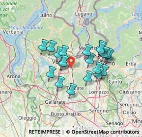 Mappa Via Reggio Emilia, 21046 Malnate VA, Italia (10.7875)