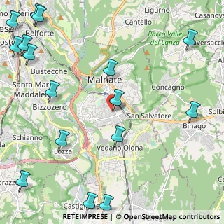 Mappa Via Reggio Emilia, 21046 Malnate VA, Italia (3.28375)