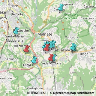Mappa Via Reggio Emilia, 21046 Malnate VA, Italia (1.51692)