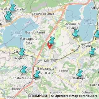 Mappa Via Giancarlo Puecher, 23847 Molteno LC, Italia (3.36667)
