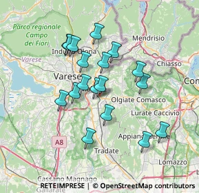 Mappa Via Agostino Novella, 21046 Malnate VA, Italia (6.04167)
