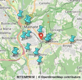 Mappa Via Agostino Novella, 21046 Malnate VA, Italia (1.88214)