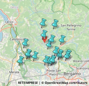 Mappa Via Cà Pellegrino, 24030 Bedulita BG, Italia (6.8945)