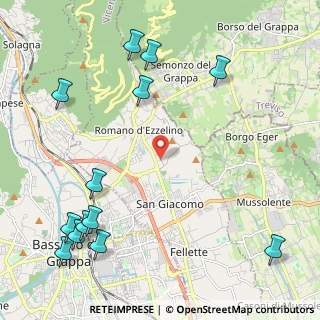 Mappa Via Col Roigo, 36060 Romano D'ezzelino VI, Italia (2.93077)