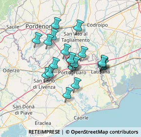 Mappa Viale Pordenone, 30026 Portogruaro VE, Italia (10.2875)